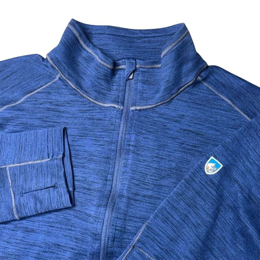 Kuhl Alloy 1/4 Zip Long Sleeve Mens Large Blue Lightweight Hiking Outdoor